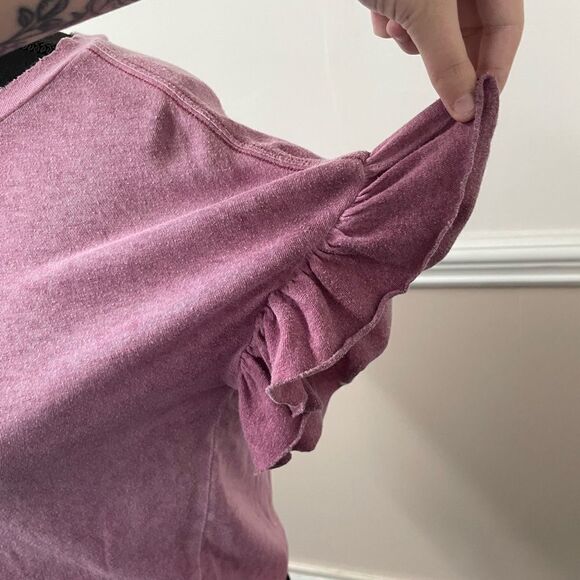 PINK Victoria’s Secret Ruffle Sleeve Tee - Picture 2 of 4
